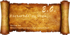 Eszterházy Olga névjegykártya